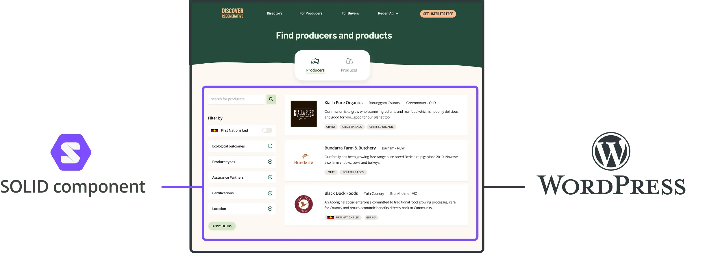 Screenshot of Discover Regenerative