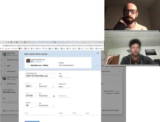 Mario getting feedback from a person on a interface concept